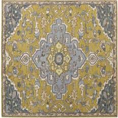 0-200 cm - Wool Carpets Beliani Wool Area Rug 200x Blue, Yellow 20cm