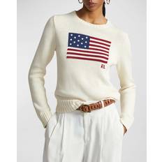 Polo Ralph Lauren Flag Cotton Crewneck Sweater - Cream