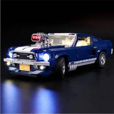 GEAMENT Upgraded Version LED Light Kit Compatible with LEGO Ford Mustang Car Building Model for Creator Expert 10265 Lego Set Not Included