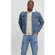 Guess Denim Jackets Guess Dean Sherpa Jacket Blue