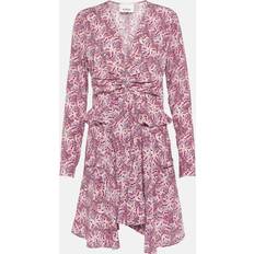 Silke/Siden Klänningar Isabel Marant Usmara printed silk-blend minidress purple