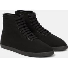 Canvas high-top sneakers black