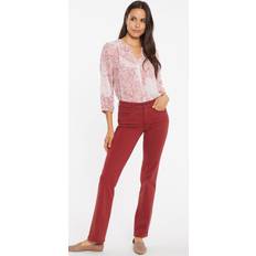 Red Jeans NYDJ Marilyn Straight Rot Premium Denim Petite Boysenberry Reactive