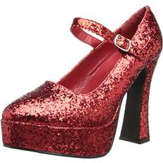 Ellie Shoes Women's Red Glitter Mary Jane Platform - Red Glitter