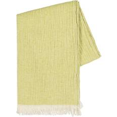 Lin Couvertures Lands Downunder Soho Cotton Linen Throw Couverture Vert