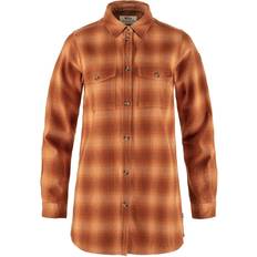 Fjällräven Dame Övik Twill Skjorte L/S Brun DESERT BRN-AUTUMN LEAF/242-215 X-small