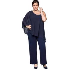 Sheego Jumpsuit Blau Relaxed Fit für Damen