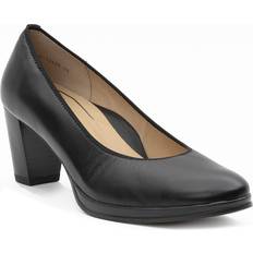 Ara Shoes Ara Ophelia Pump Women's Black Leather Pumps Block