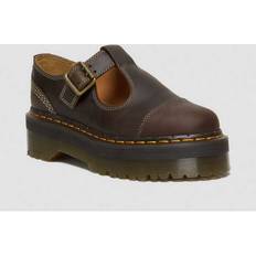 Dr. Martens Brown Bethan Arc Leather Platform Mary Jane Oxfords