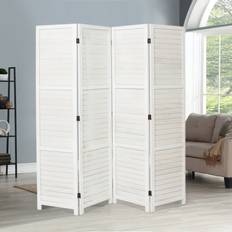 Room Dividers on sale Living and Home White, 4 Panels Privacy Room Divider