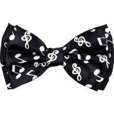 Aim Black And White Bow Tie With Music Notes