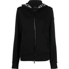 Moncler Jumpers Moncler Logo Zip-Up Hoodie Black