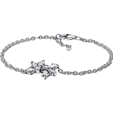 Pandora Sparkling Herbarium Cluster Chain Bracelet - Silver/Transparent