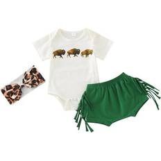 Other Sets Zuwimk zuwimk Baby Girl Clothes Toddler Baby Girl Plain T Shirts Plaid Overall Skirt Set Cotton Outfits White