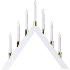 LED-belysning Adventsljusstakar Star Trading Halla White Adventsljusstake 53cm