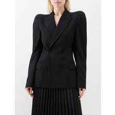 Balenciaga Blazers Balenciaga Double-breasted Wool-twill Jacket Womens Black