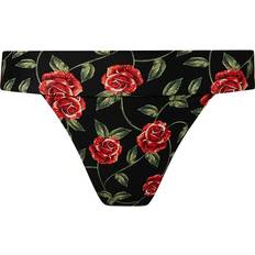 XXS Bikini Bottoms WeWoreWhat Women's Floral Bikini Bottom Black Multi Black Multi