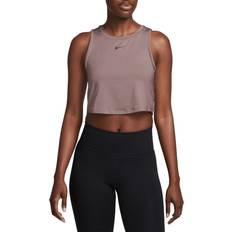 Purple Tank Tops Nike Women's One Classic Dri-FIT Cropped Tank Top in Purple, FN2845-208