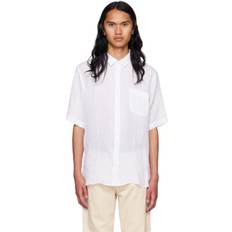 Sunspel Shirts Sunspel White Spread Collar Shirt white3