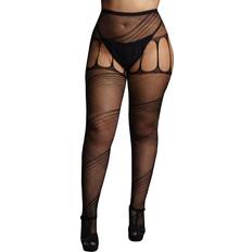 Crotchless Cut-Out Pantyhose - Plus Size