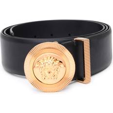 Versace Hombre Accesorios Versace Medusa Black Leather Belt Black