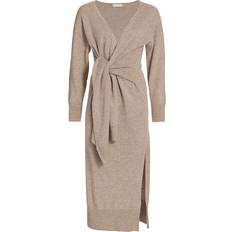 Knitted Dresses Simkhai Women's Skyla Loungewear Knit Wrap Dress Fawn Fawn