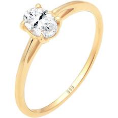 Elli Understated Engagement Ring - Gold/Topaz