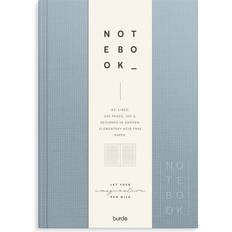 Burde Notesblokke Burde Notebook Textile light blue lined A5