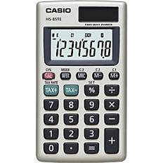 Calculators Casio HS-85TE Pocket Calculator 8 Digit Display Silver