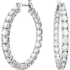 Swarovski Orecchini Swarovski Matrix Hoop Earrings - Silver/Transparent