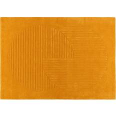 NJRD Alfombra De Lana Levels Circles Amarillo 200x300 cm Amarillo cm