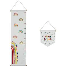 Wall Decor Kid's Room Ickle Bubba Rainbow Dream Wall Art & Growth Chart Set