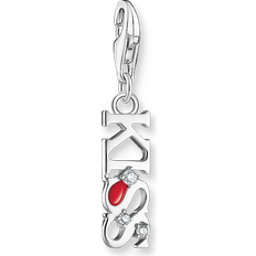 Thomas Sabo Berlocker & Hängen på rea Thomas Sabo Charm-hängsmycke KISS med vita stenar, silver