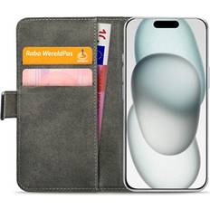 MOBILIZE CLASSIC GELLY WALLET BOOK COVER TIL APPLE IPHONE 15 SORT