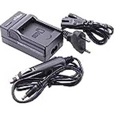 VHBW Batteriladdare kompatibel Panasonic Lumix NCA-YN101G, NCA-YN101H, VW-BCK7 laddningshölje