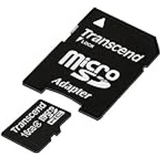 Transcend Överför Micro SDHC minneskort klass 4 med SD-adapter 16 GB Svart