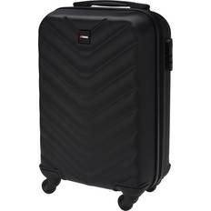 Cijferslot - Hard Handbagage ProWorld Koffer Ruitpatroon 28 L Zwart