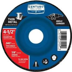 Power Tool Accessories Century Drill & Tool Century Drill 75552 Depressed Center Grinding Wheel 4-1/2" x 7/8" Type 27 Aluminum Oxide