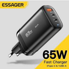 Essager Essager 65W GaN USB Type C-lader for bærbar PC PPS 45W 25W Hurtiglading for Samsung QC3.0 PD3.0 for IPhone14 13 Pro-telefonladere