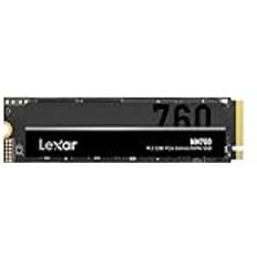 LEXAR Hard Drives LEXAR NM760 1TB SSD, M.2 2280 PCIe Gen4x4 NVMe 1.4 Internal SSD, Up to 5300MB/s Read, Up to 4500MB/s Write, Internal Solid State Drive for PS5, PC