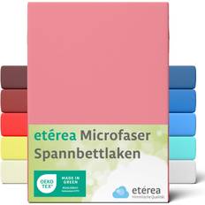 Microfiber Bed Linen Eterea Fixleintuch, Microfaser Jersey Bettlaken Rosa