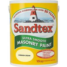 Crown Sandtex Masonry Paint Ultra Smooth Cornish Cream 2.5L