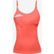 Milker Top allaitement corail en fibres de bambou biologique, avec brassière intégrée