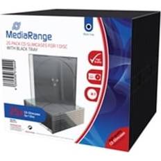 MediaRange Slim CD Cases (25 Pcs) - Black