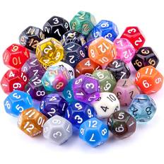 Polyhedral Dice 12 Sided Mixed Colours Dice 35pcs