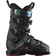 Skifahren Salomon LADIES ALP. BOOTS S/PRO 100 W GW - Black/Burgandy