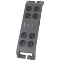 Philips overspændingsbeskytter 8 udtag 2 m sort SPN3180A/60