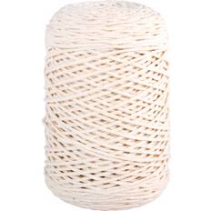 Polyester Yarn Rayher Braidy Recycling Garn, geflochten, 2mm ø elfenbein