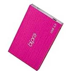 Bipra 1 TB 1 TB 2,5 USB 2.0 extern ficka smal hårddisk söt rosa FAT32