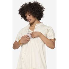 Milker Robe d’allaitement ample, beige en coton bio